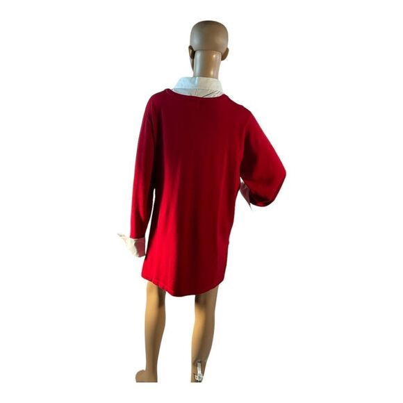 JL STUDIO Women's Size 1X Red Cardigan Sweater Attached Blouse Accents - Picture 5 of 14
